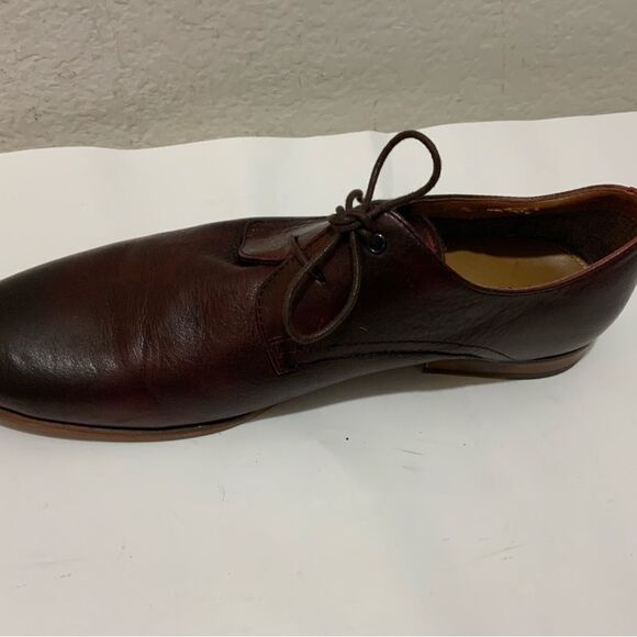Aldo Men Shoes Dark Burgundy US 9 EU 42 Leather Oxford Pointed Toe - Picture 3 of 14